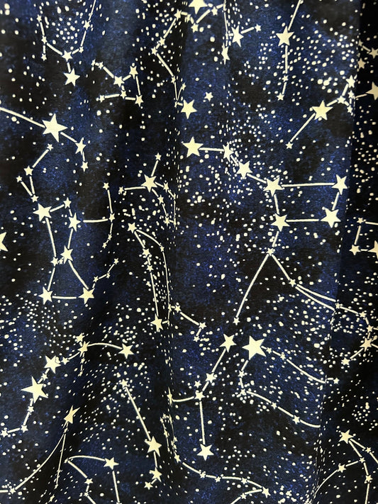 Glow in the Dark Constellations Fit & Flare Dress in S view 2 - Glow Black Dress