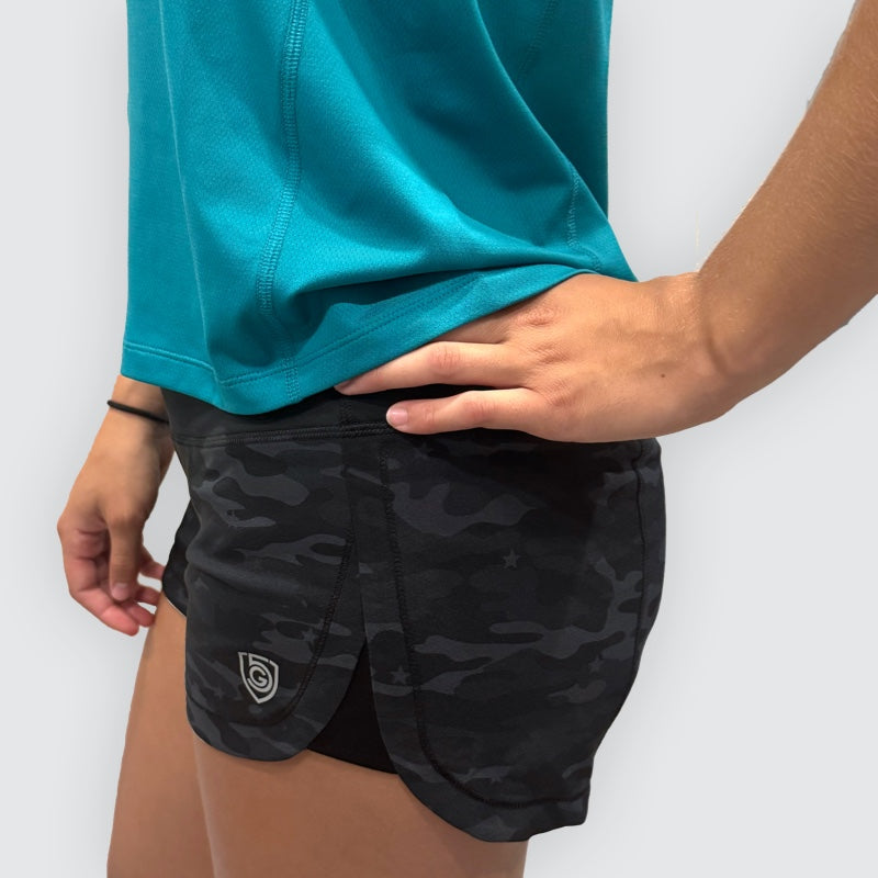 Goal Five Fast & Free Women's Workout Shorts in Black view 6 - Casual Office Outfit - Goal Five Shorts Reviews (bottom)