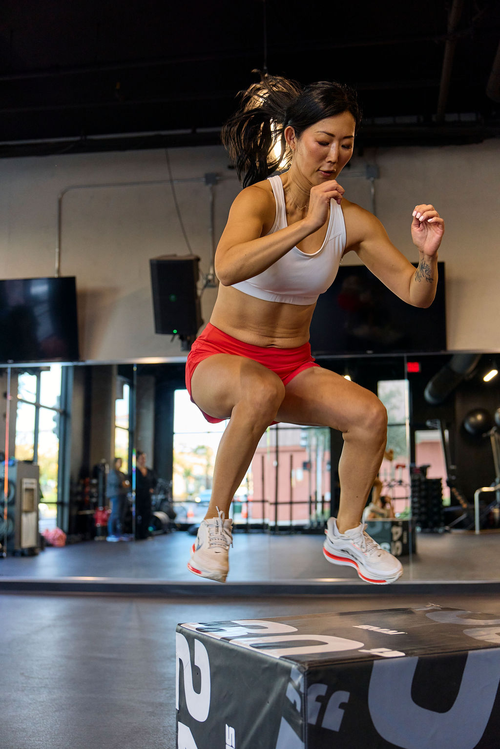 Goal Five Fast & Free Women's Workout Shorts in Hot Coral view 3 - Casual Office Outfit - Goal Five Shorts Reviews