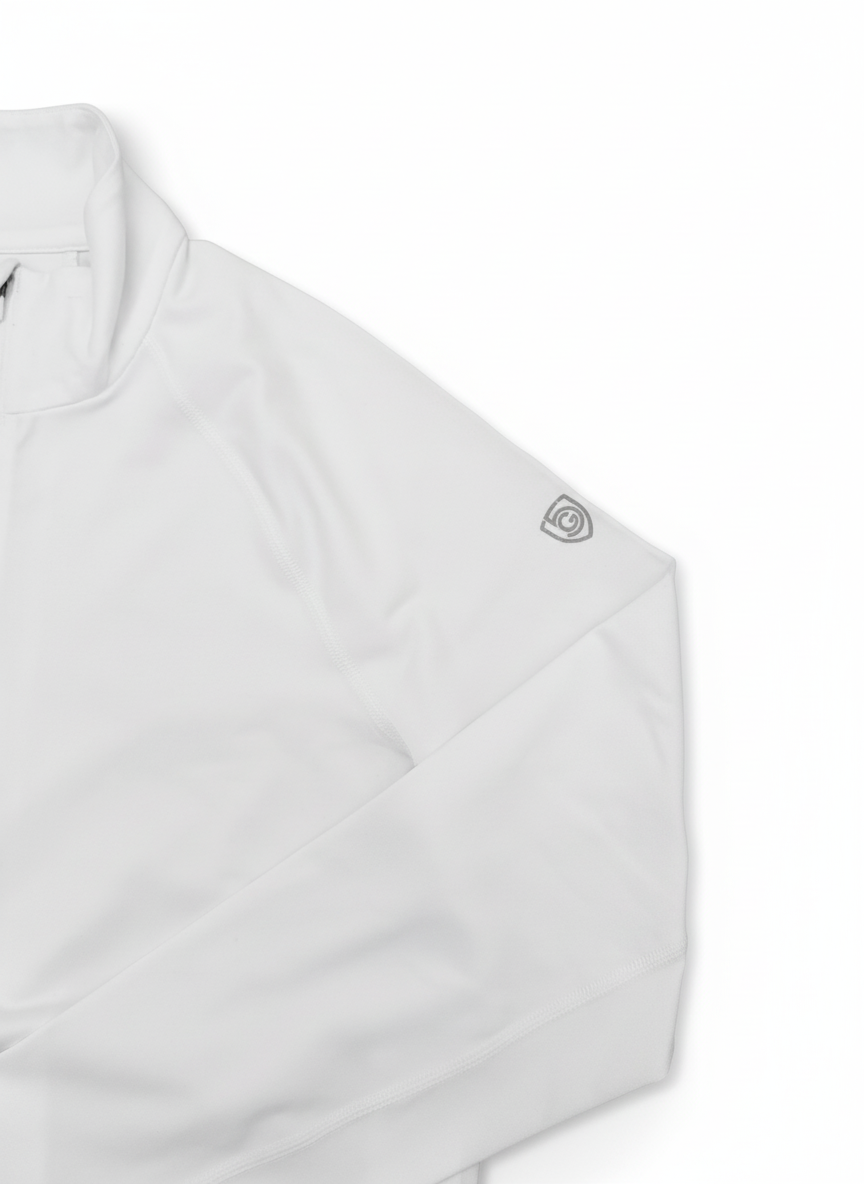 Goal Five Foudy Mid-weight Long Sleeve ½ Zip Top in Hot Coral view 13 - Goal 5 Top