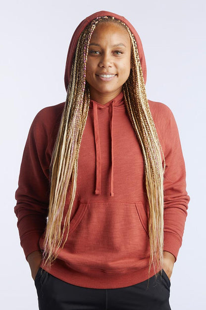 Goal Five Freasy Women's Relaxed Fit Hoodie Top in Cinnabar view 8 - Goal Five Shirt