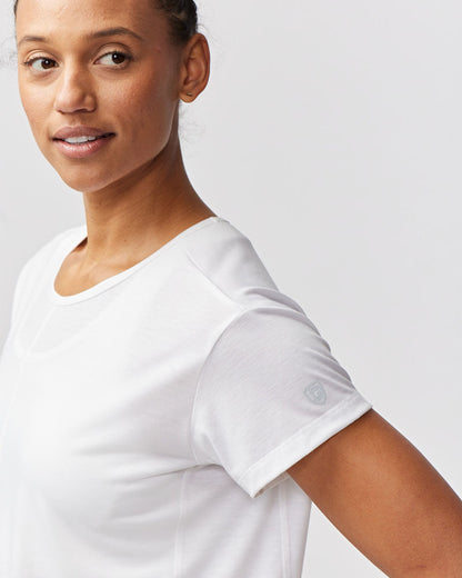 Goal Five G5 Everyday Women's Performance Workout Top in White - Casual Office Outfit - Goal 5 Top