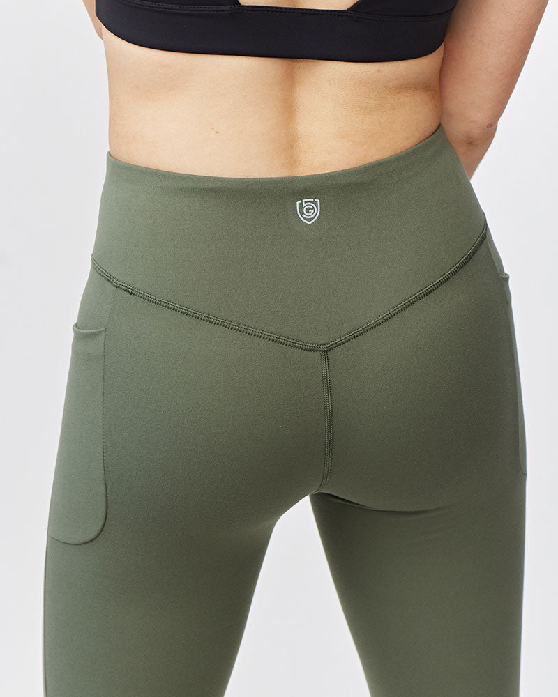 Goal Five Go Again Women's Cropped Leggings Length 21" in Coastal view 11 - 21 Goal (bottom)