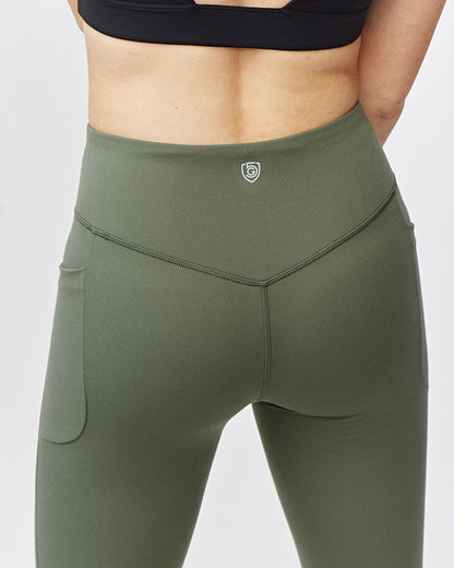 Goal Five Go Again Women's Cropped Leggings Length 21" in Coastal view 11 - 21 Goal (bottom)