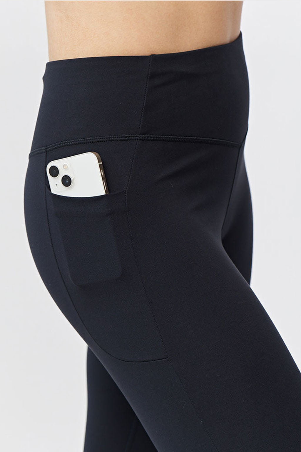 Goal Five Go Again Women's Cropped Leggings Length 21" in Dark Moss view 18 - 21 Goal (bottom)