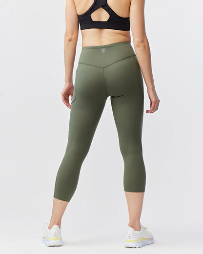 Goal Five Go Again Women's Cropped Leggings Length 21" in Coastal view 7 - 21 Goal (bottom)