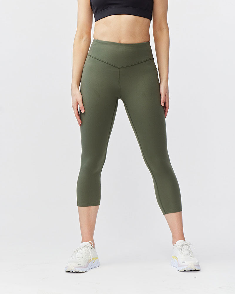 Goal Five Go Again Women's Cropped Leggings Length 21" in Coastal view 9 - 21 Goal (bottom)
