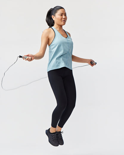 Goal Five Go Again Women's Full Length Legging in Coastal view 4 (bottom)