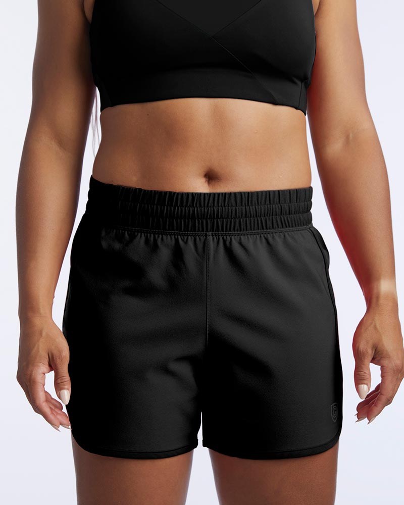 Goal Five Indie Women's Sport Shorts in Black view 4 - Goal Five Shorts Reviews (bottom)