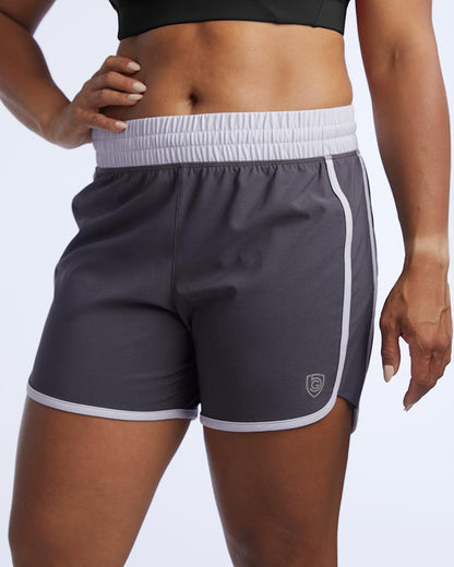 Goal Five Indie Women's Sport Shorts in Poppy/Cinnabar view 11 - Goal Five Shorts Reviews (bottom)