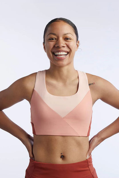 Goal Five Pionxr Bra Top in Hot Coral Merlot Black view 21 - Goal 5 Top