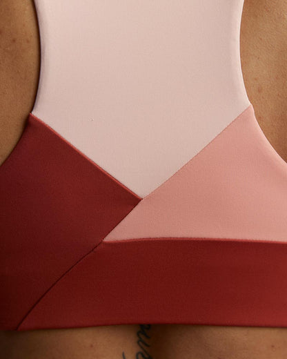 Goal Five Pionxr Bra Top in Rose Cinnabar Nectar view 3 - Goal 5 Top