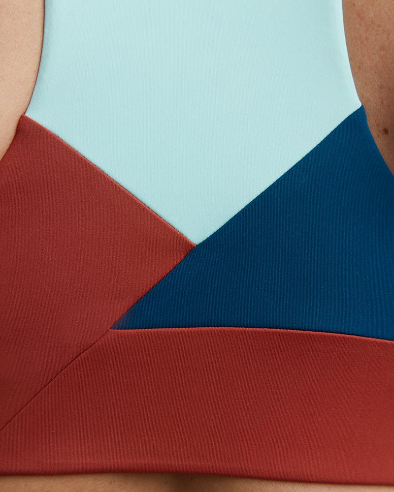 Goal Five Pionxr Bra Top in Teal Cinnabar Aruba view 9 - Goal 5 Top