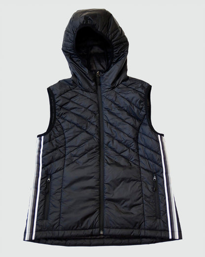 Goal Five Powerstripe Eco-friendly Down Hooded Vest in Black view 2 - Goal Vest (layer)