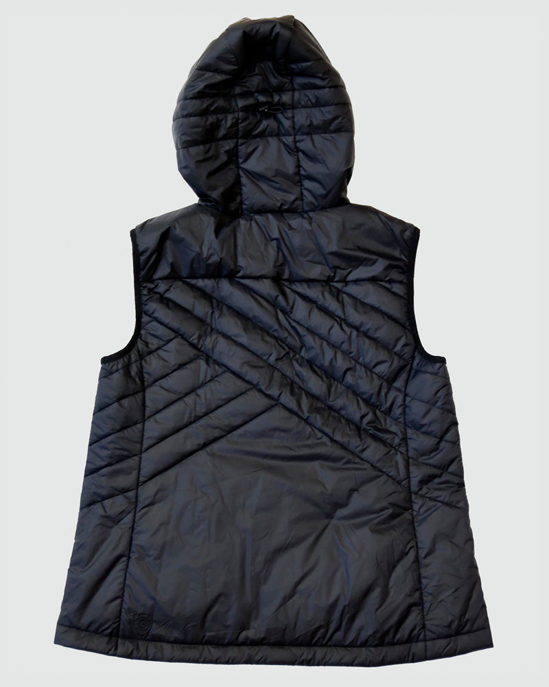 Goal Five Powerstripe Eco-friendly Down Hooded Vest in Black view 3 - Goal Vest (layer)