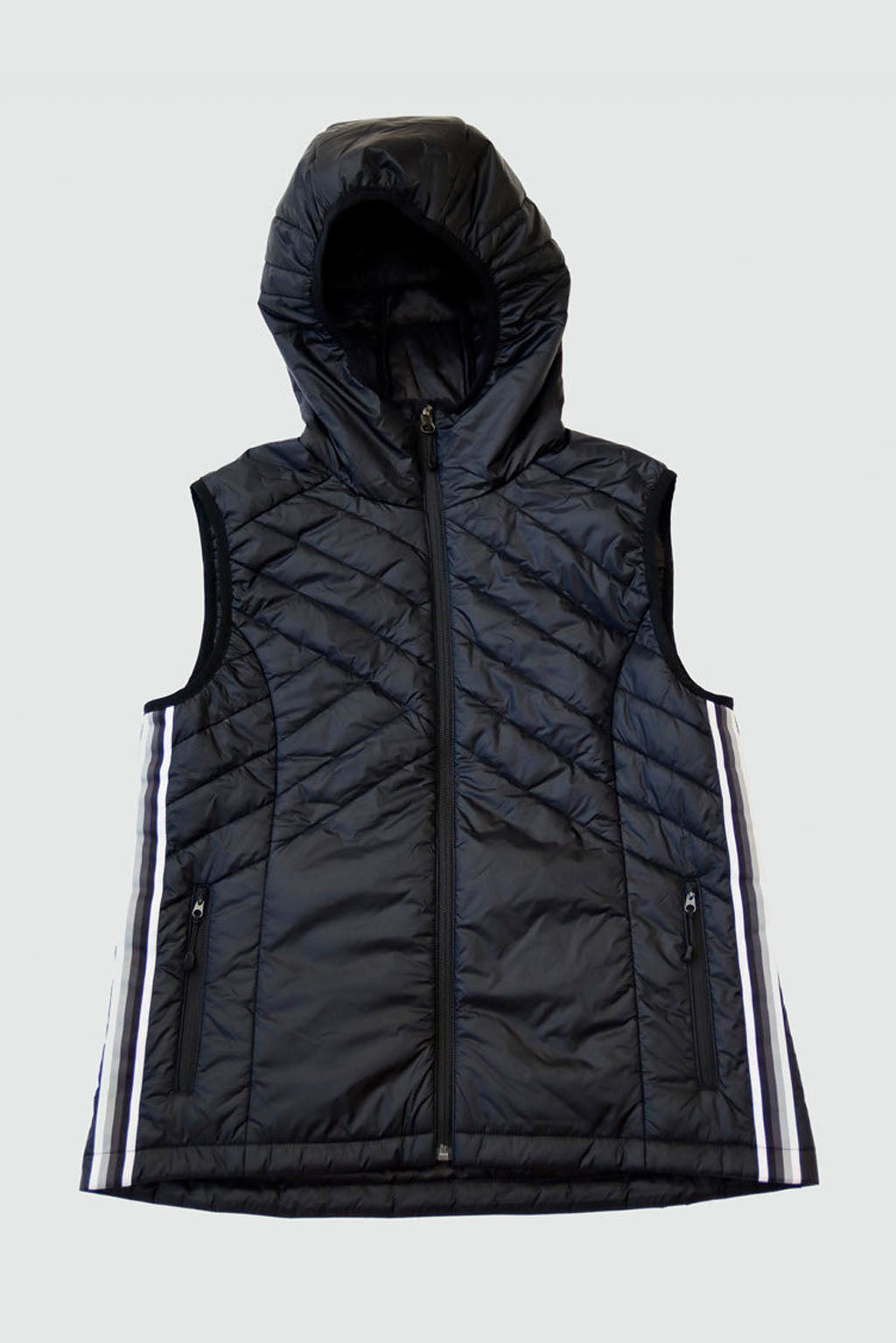 Goal Five Powerstripe Eco-friendly Down Hooded Vest in Merlot view 7 - Goal Vest (layer)