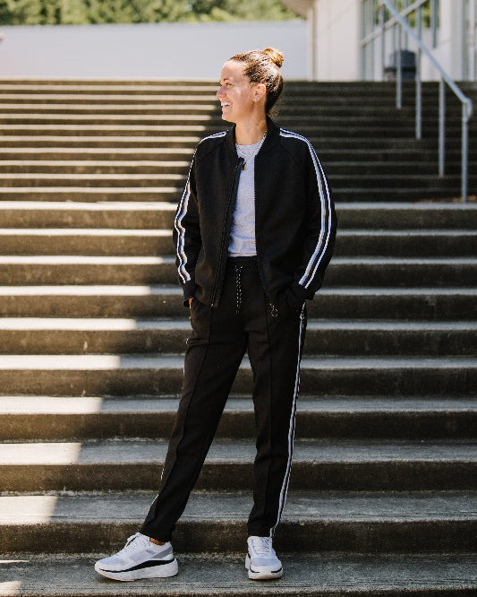 Goal Five Powerstripe Ls Track Jacket in Black view 3 - Powerstroke Jacket (layer)