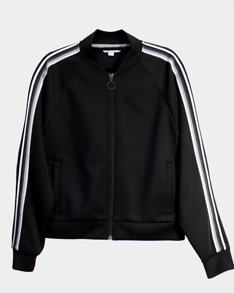 Goal Five Powerstripe Ls Track Jacket in Black view 4 - Powerstroke Jacket (layer)
