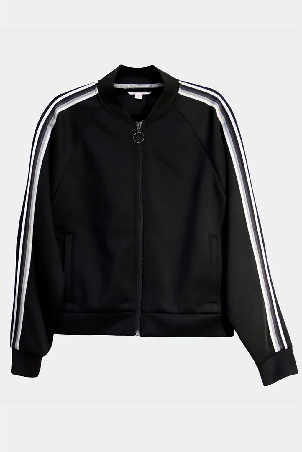 Goal Five Powerstripe Ls Track Jacket in Merlot view 8 - Powerstroke Jacket (layer)