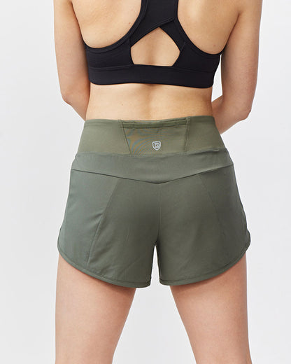 Goal Five Sheva Women's High Rise Running Shorts in Black view 10 - High-Waisted - Goal Five Shorts Reviews (bottom)