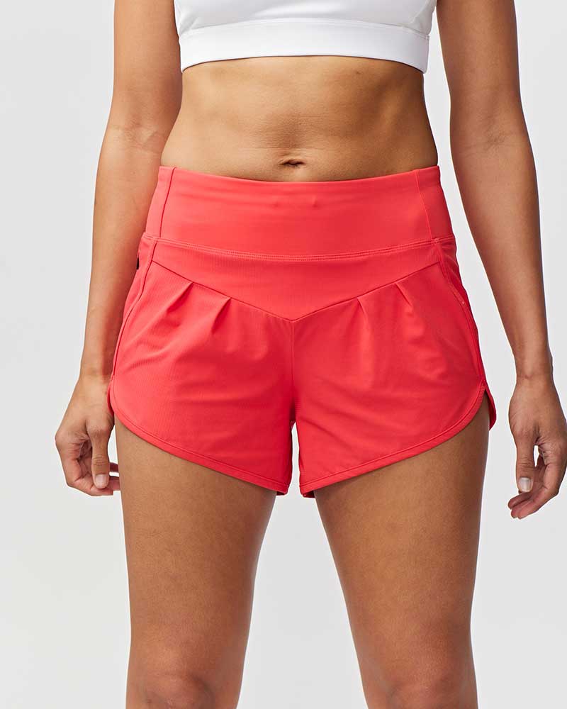 Goal Five Sheva Women's High Rise Running Shorts in Limelight view 24 - High-Waisted - Goal Five Shorts Reviews