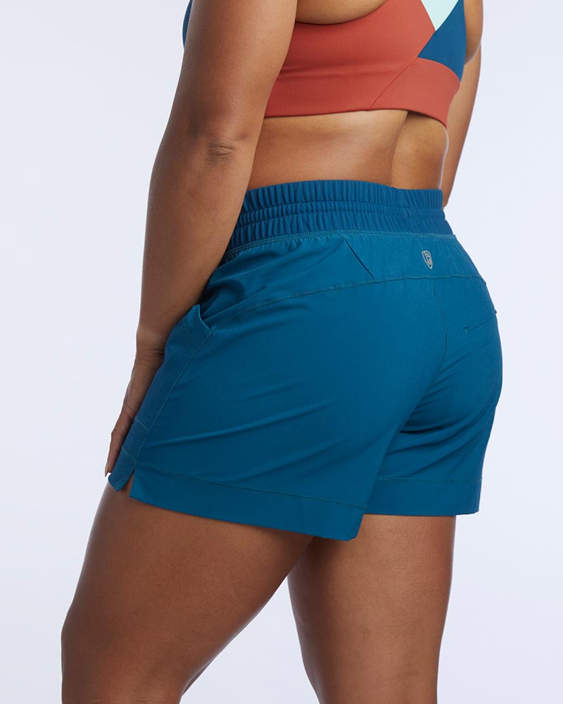 Goal Five Triple V Womens Athletic Shorts in Azure view 12 - Goal Five Shorts Reviews (bottom)