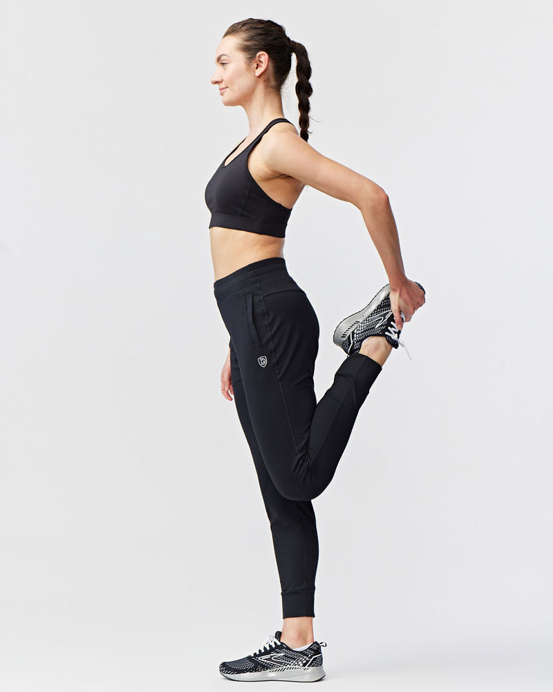 Goal Five Valia Women's Black Jogger Pants in Black view 6 (bottom)