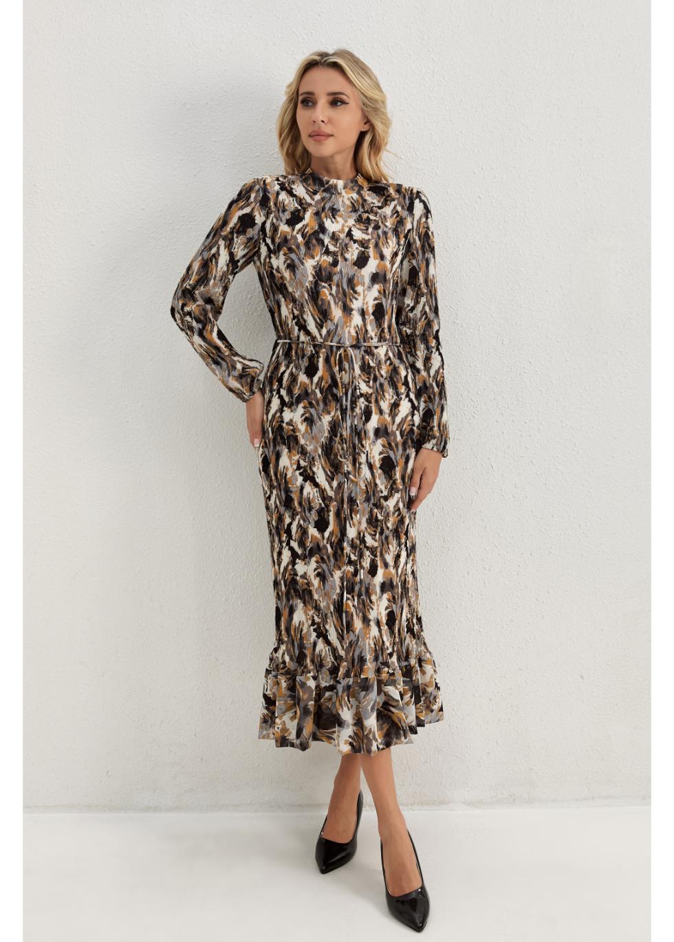 Golden Feather Midi Dress in M view 3 - Golden Feather Dress Halloween