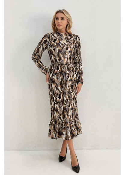 Golden Feather Midi Dress in M view 3 - Golden Feather Dress Halloween