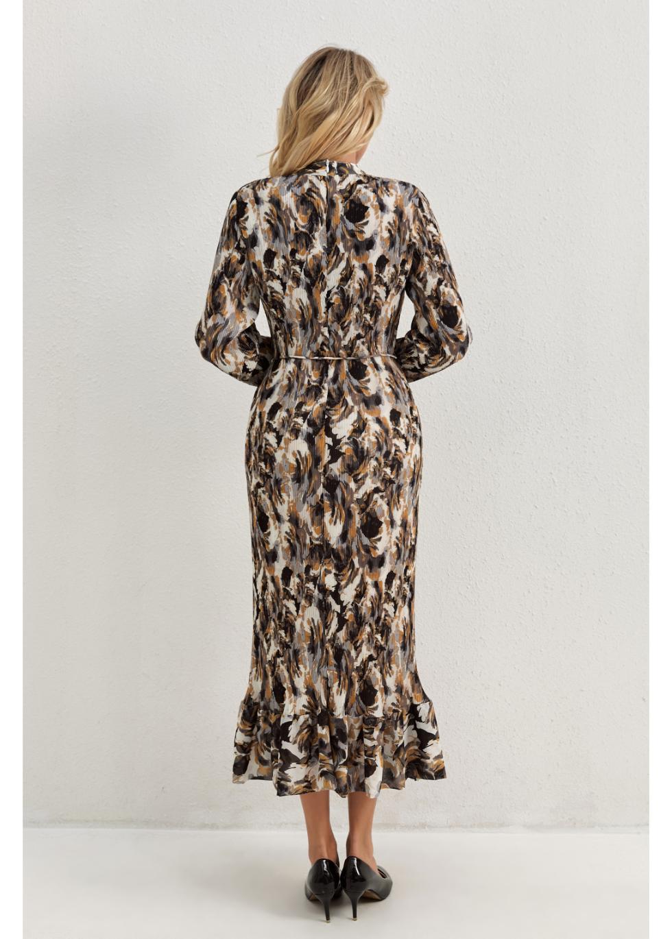 Golden Feather Midi Dress in S view 2 - Golden Feather Dress Halloween