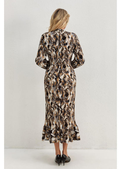 Golden Feather Midi Dress in S view 2 - Golden Feather Dress Halloween