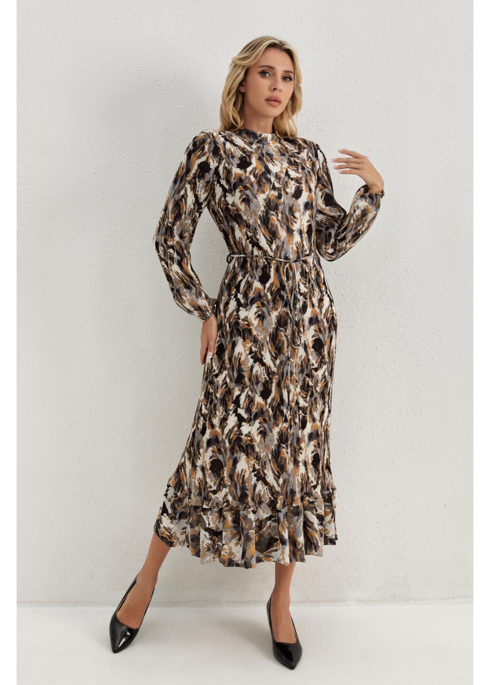 Golden Feather Midi Dress in XL view 5 - Golden Feather Dress Halloween