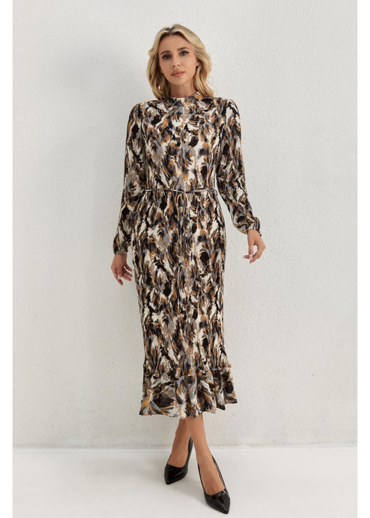 Golden Feather Midi Dress in XS - Golden Feather Dress Halloween