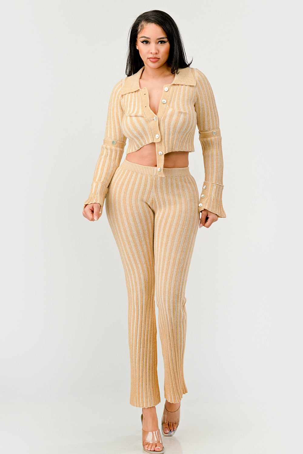 Golden Hour Knit Ensemble in SMALL - Fall Wardrobe Essential - Golden Hour Percussion Ensemble (one-piece)