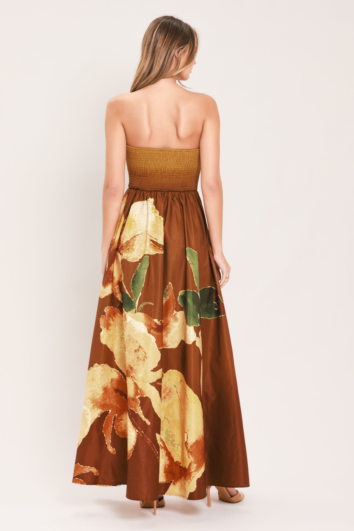 Golden Rose Afterglow Woven Maxi Dress view 11 - Golden Rose Dress Love Through A Prism
