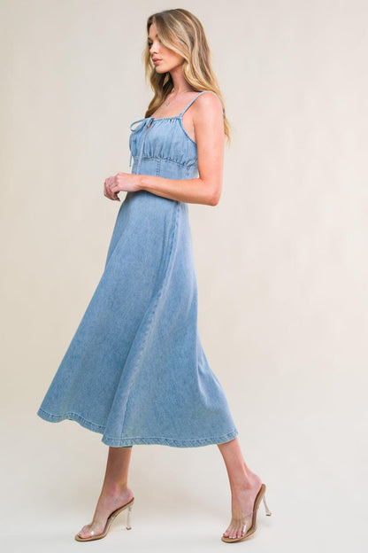 Gorgeous Adornment Denim Mini Dress view 5