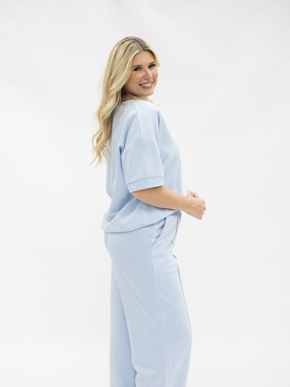 Grace+emma Butter Soft Pants, Blue in Blue view 6 - Butter Soft Pants Women (bottom)