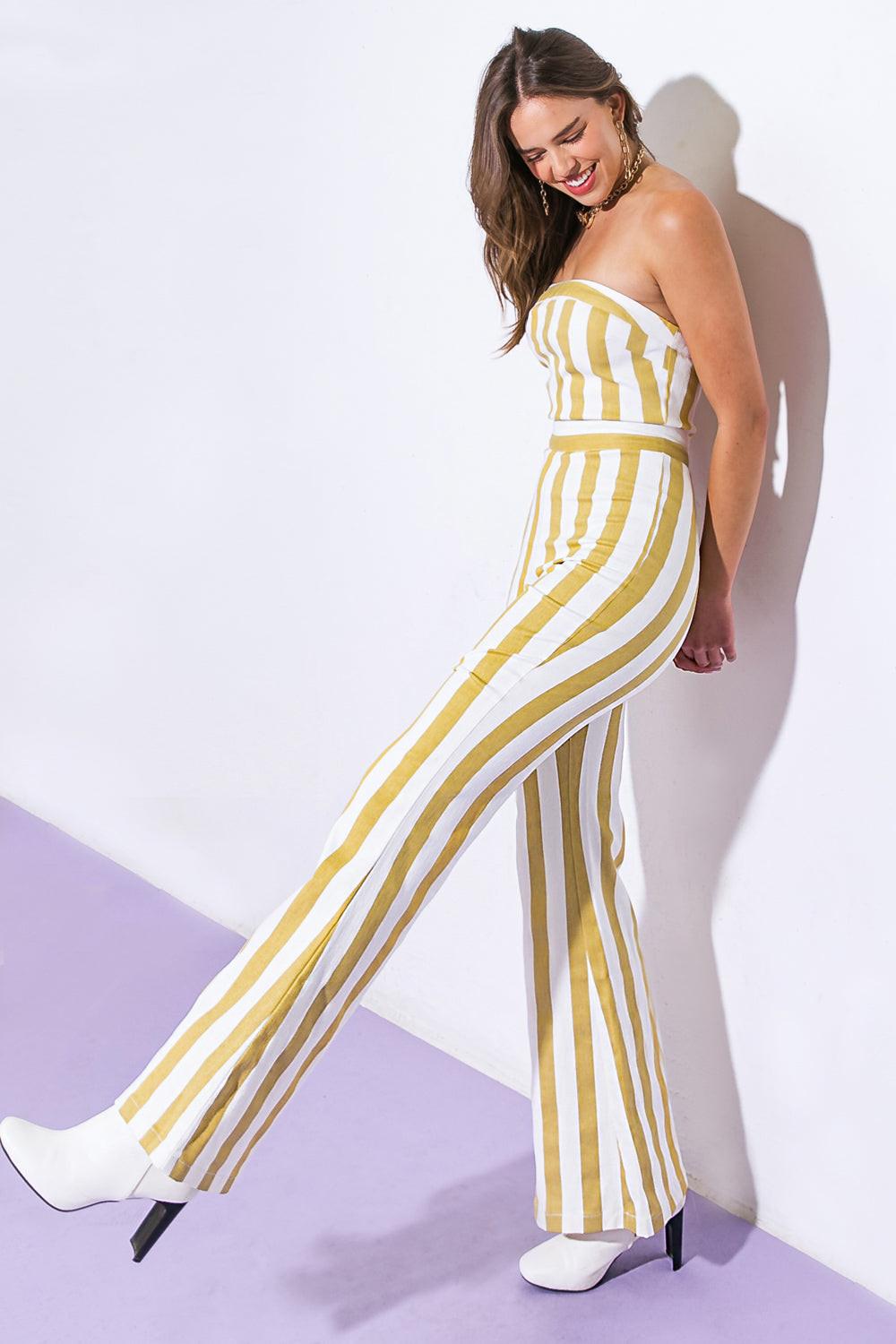 Graceful Appearance Twill Jumpsuit in IVORY BLUE view 4 (one-piece)
