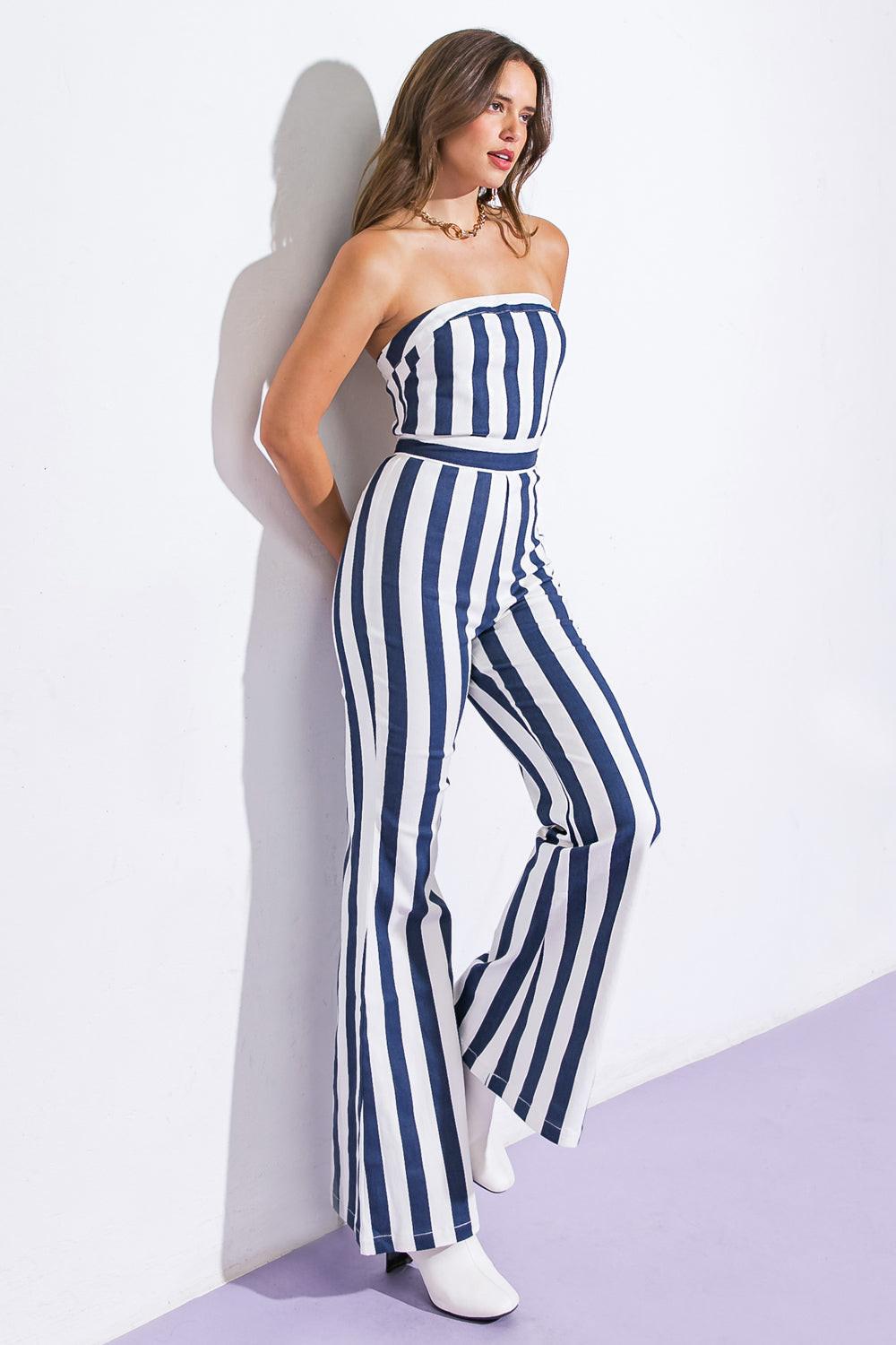 Graceful Appearance Twill Jumpsuit in IVORY TAUPE view 3 (one-piece)