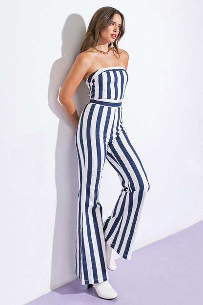 Graceful Appearance Twill Jumpsuit in IVORY TAUPE view 3 (one-piece)