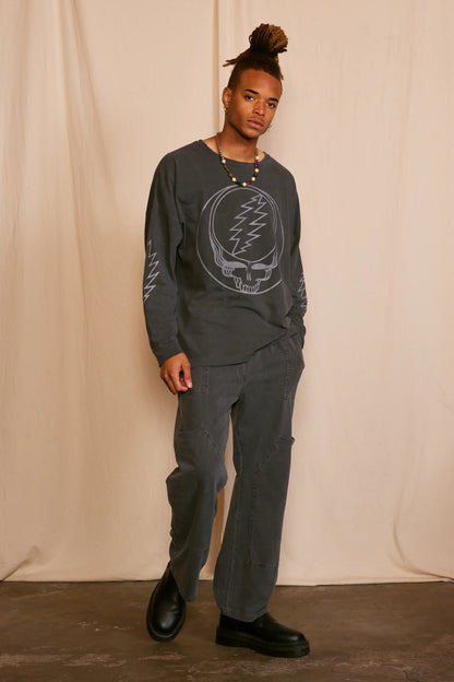Grateful Dead Outliner Men's Long Sleeve in L view 4 - Grateful Dead Sleeve Tattoo (top)