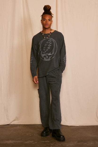 Grateful Dead Outliner Men's Long Sleeve in M view 3 - Grateful Dead Sleeve Tattoo (top)