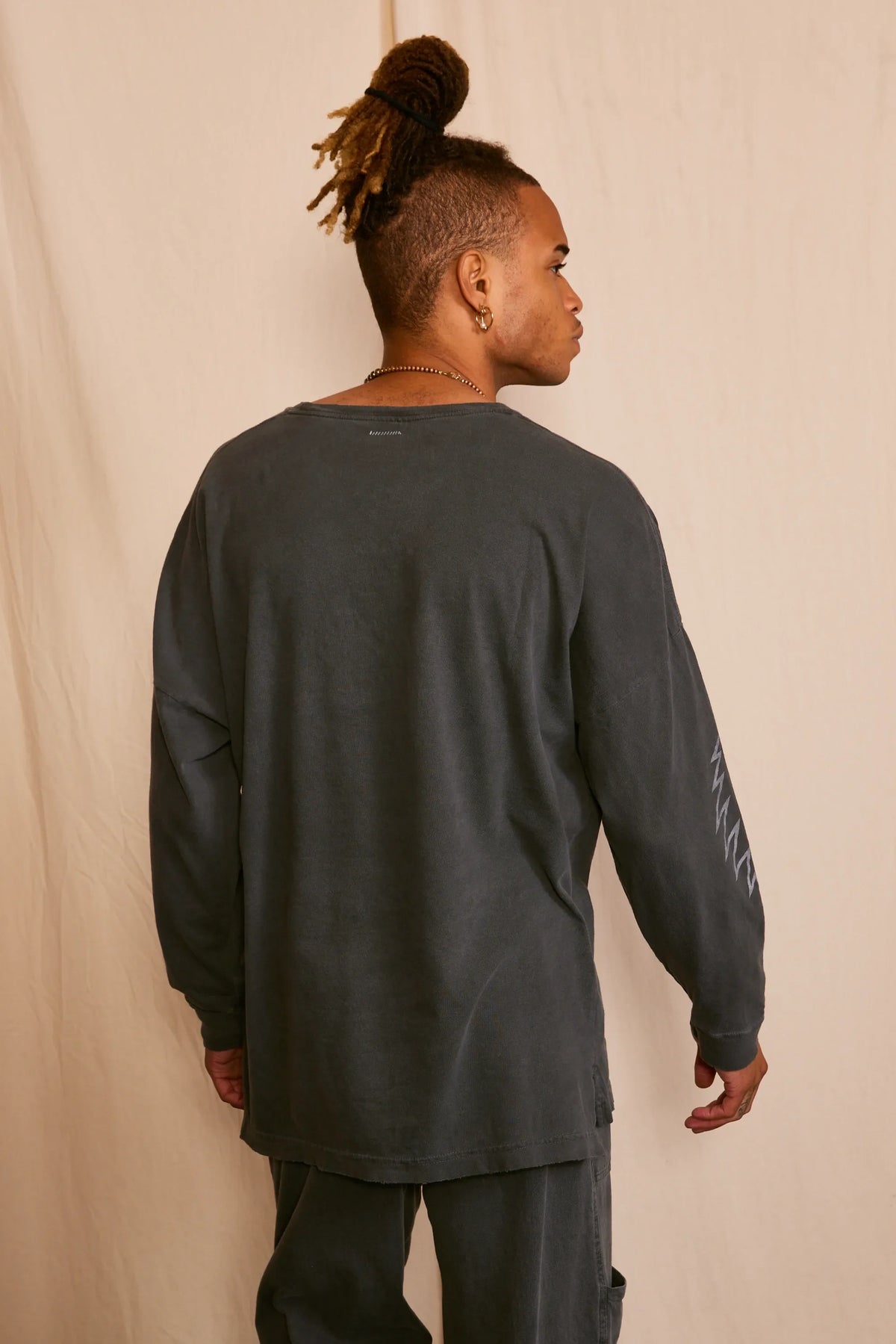 Grateful Dead Outliner Men's Long Sleeve in S view 2 - Grateful Dead Sleeve Tattoo (top)