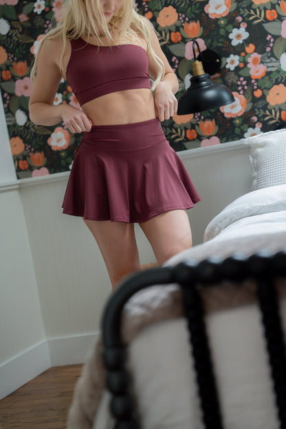 Gravity Rise Tennis Skirt in Shiraz