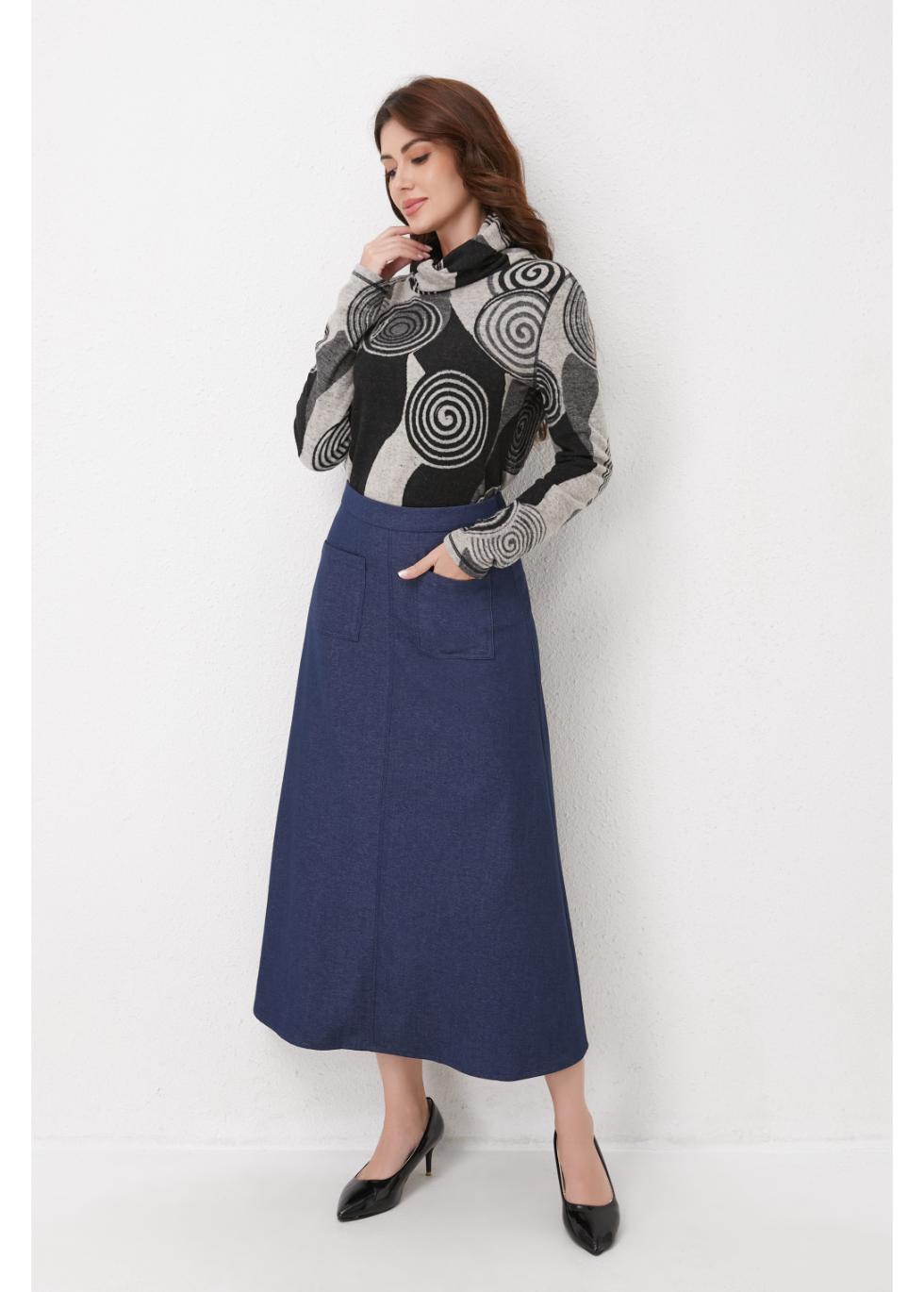 Gray Spiral Knit Top in M view 3 - Fall Wardrobe Essential