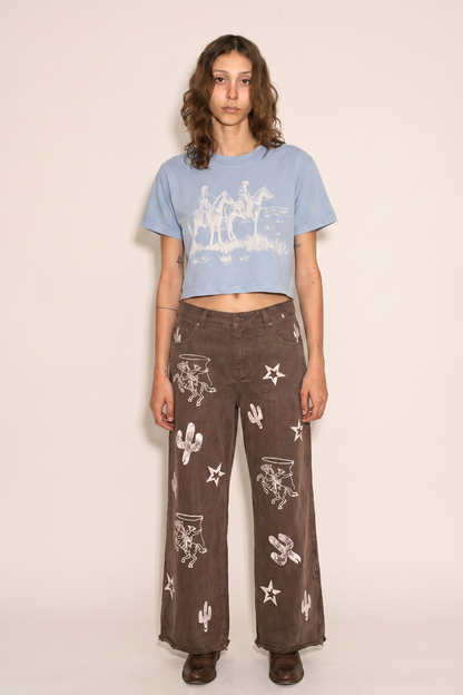 Greener Pastures Tee in XS - Green Grass Tea (top)
