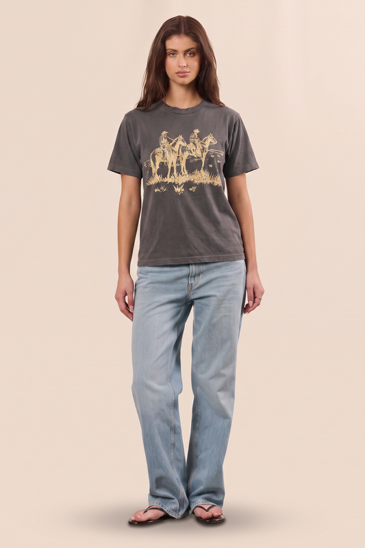 Greener Pastures Tee in XS - Greener Pastures 19 6311 Tcx (top)