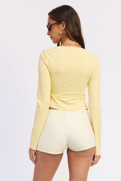 Guinevere Top in Buttermilk view 3 - Guinevere Clothing