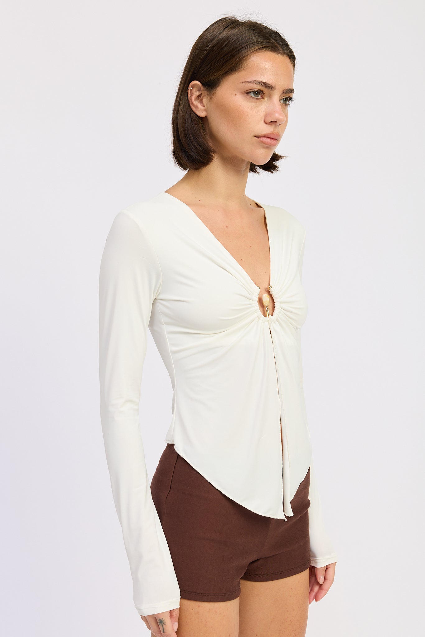 Guinevere Top in Ivory view 9 - Guinevere Clothing