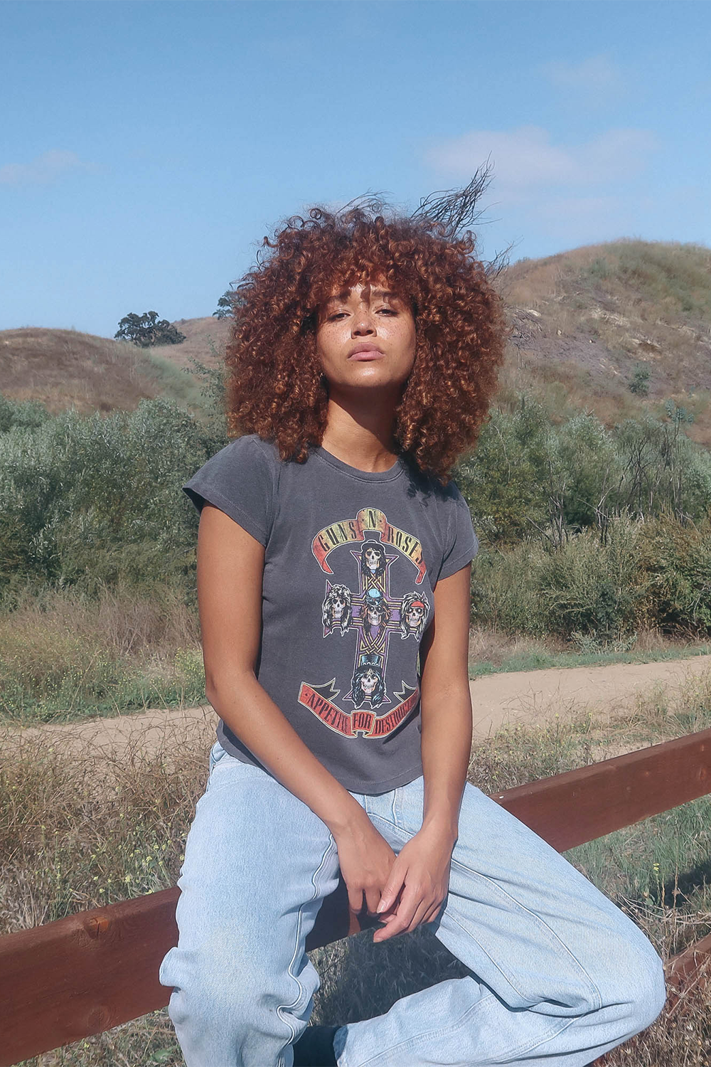 Guns N Roses Appetite for Destruction Shrunken Tee in L view 4 - Guns Roses Shirt (top)